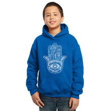 Load image into Gallery viewer, Hamsa - Boy&#39;s Word Art Hooded Sweatshirt