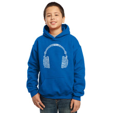 Load image into Gallery viewer, 63 DIFFERENT GENRES OF MUSIC - Boy&#39;s Word Art Hooded Sweatshirt