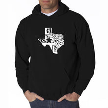 Load image into Gallery viewer, Everything is Bigger in Texas - Men&#39;s Word Art Hooded Sweatshirt
