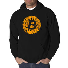 Load image into Gallery viewer, Bitcoin  - Men&#39;s Word Art Hooded Sweatshirt