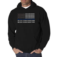 Load image into Gallery viewer, Blue Lives Matter - Men&#39;s Word Art Hooded Sweatshirt