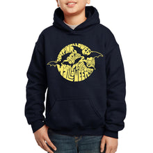 Load image into Gallery viewer, LA Pop Art Boy&#39;s Word Art Hooded Sweatshirt - Halloween Bats