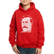 Load image into Gallery viewer, LA Pop Art Boy&#39;s Word Art Hooded Sweatshirt - Pablo Escobar