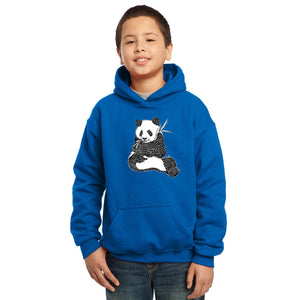 LA Pop Art Boy's Word Art Hooded Sweatshirt - Endangered SPECIES