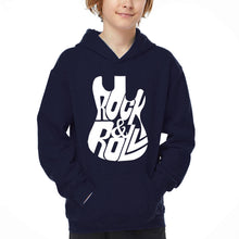 Load image into Gallery viewer, Rock And Roll Guitar - Boy&#39;s Word Art Hooded Sweatshirt