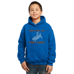 LA Pop Art Boy's Word Art Hooded Sweatshirt - This Aint My First Rodeo