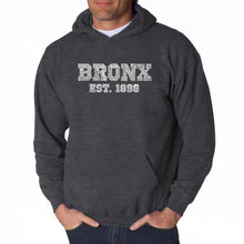 Load image into Gallery viewer, POPULAR NEIGHBORHOODS IN BRONX, NY - Men&#39;s Word Art Hooded Sweatshirt