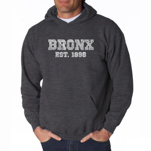 POPULAR NEIGHBORHOODS IN BRONX, NY - Men's Word Art Hooded Sweatshirt