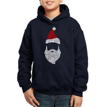 Load image into Gallery viewer, LA Pop Art Boy&#39;s Word Art Hooded Sweatshirt - Santa Claus