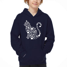 Load image into Gallery viewer, Cat Claws - Boy&#39;s Word Art Hooded Sweatshirt