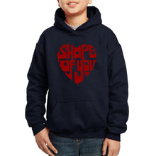 Load image into Gallery viewer, Shape of You  - Boy&#39;s Word Art Hooded Sweatshirt