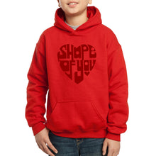 Load image into Gallery viewer, Shape of You  - Boy&#39;s Word Art Hooded Sweatshirt
