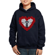 Load image into Gallery viewer, Boy&#39;s Word Art Hooded Sweatshirt - Til Death Do Us Part