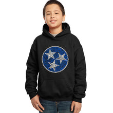 Load image into Gallery viewer, LA Pop Art Boy&#39;s Word Art Hooded Sweatshirt - Tennessee Tristar