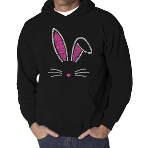 Bunny Ears  - Men's Word Art Hooded Sweatshirt