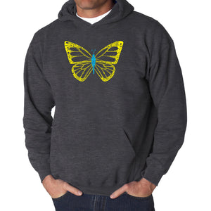 Butterfly  - Men's Word Art Hooded Sweatshirt