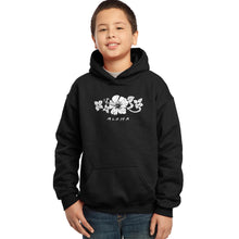 Load image into Gallery viewer, ALOHA - Boy&#39;s Word Art Hooded Sweatshirt