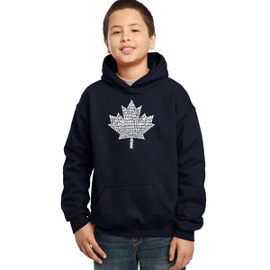CANADIAN NATIONAL ANTHEM - Boy's Word Art Hooded Sweatshirt