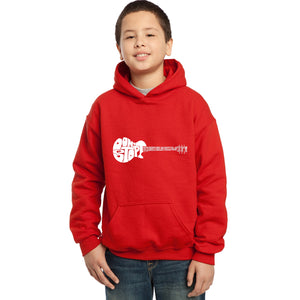 Don't Stop Believin' - Boy's Word Art Hooded Sweatshirt
