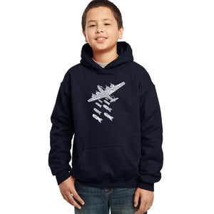 DROP BEATS NOT BOMBS - Boy's Word Art Hooded Sweatshirt
