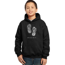 Load image into Gallery viewer, BEACH BUM - Boy&#39;s Word Art Hooded Sweatshirt