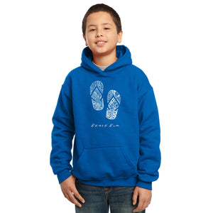 BEACH BUM - Boy's Word Art Hooded Sweatshirt