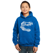 Load image into Gallery viewer, LA Pop Art Boy&#39;s Word Art Hooded Sweatshirt - TREX