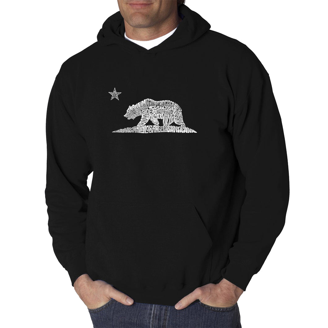 California Bear - Men's Word Art Hooded Sweatshirt