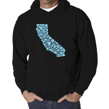 Load image into Gallery viewer, California Hearts  - Men&#39;s Word Art Hooded Sweatshirt