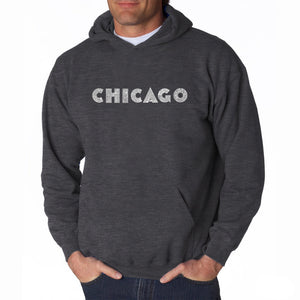 CHICAGO NEIGHBORHOODS - Men's Word Art Hooded Sweatshirt