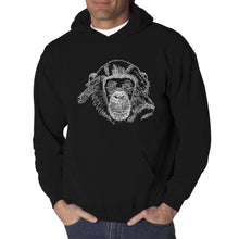 Load image into Gallery viewer, Chimpanzee - Men&#39;s Word Art Hooded Sweatshirt