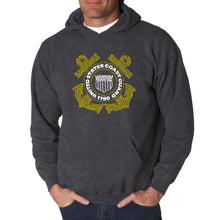 Load image into Gallery viewer, Coast Guard - Men&#39;s Word Art Hooded Sweatshirt