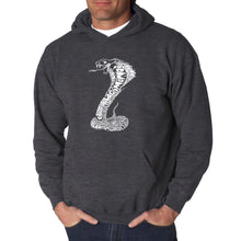 Load image into Gallery viewer, Types of Snakes - Men&#39;s Word Art Hooded Sweatshirt