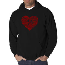 Load image into Gallery viewer, Country Music Heart - Men&#39;s Word Art Hooded Sweatshirt