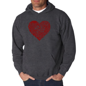 Country Music Heart - Men's Word Art Hooded Sweatshirt