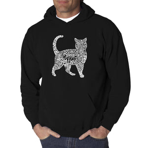 Cat - Men's Word Art Hooded Sweatshirt