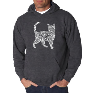 Cat - Men's Word Art Hooded Sweatshirt