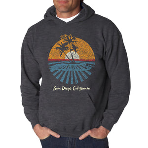 Cities In San Diego - Men's Word Art Hooded Sweatshirt