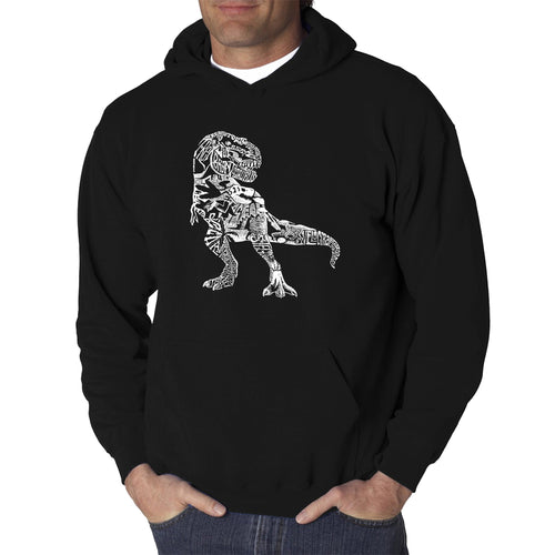 Dino Pics - Men's Word Art Hooded Sweatshirt