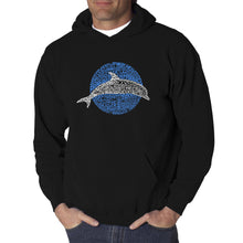 Load image into Gallery viewer, Species of Dolphin - Men&#39;s Word Art Hooded Sweatshirt