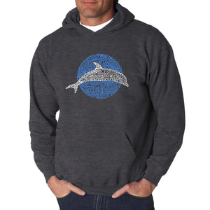 Species of Dolphin - Men's Word Art Hooded Sweatshirt