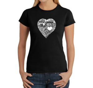 LOVE IN 44 DIFFERENT LANGUAGES - Women's Word Art T-Shirt