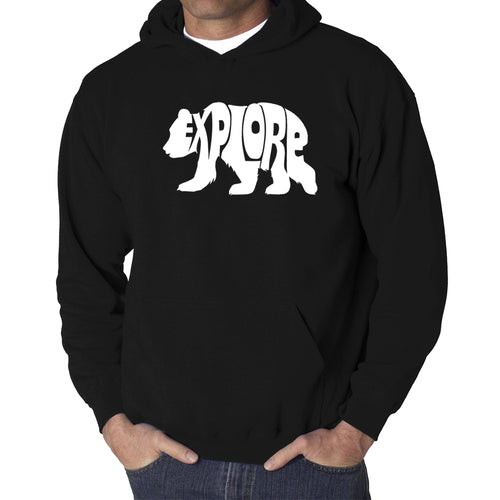 Explore - Men's Word Art Hooded Sweatshirt