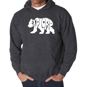 Explore - Men's Word Art Hooded Sweatshirt