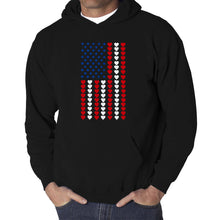 Load image into Gallery viewer, Heart Flag - Men&#39;s Word Art Hooded Sweatshirt
