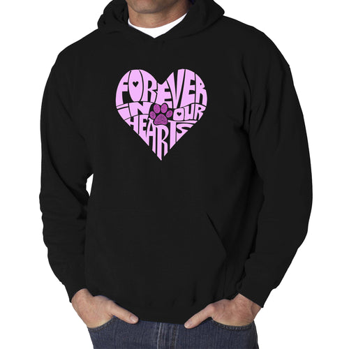 Forever In Our Hearts - Men's Word Art Hooded Sweatshirt
