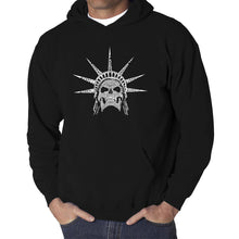 Load image into Gallery viewer, Freedom Skull  - Men&#39;s Word Art Hooded Sweatshirt
