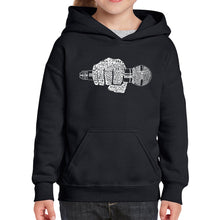 Load image into Gallery viewer, 90&#39;s Rappers - Girl&#39;s Word Art Hooded Sweatshirt