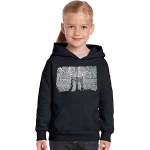 Brooklyn Bridge - Girl's Word Art Hooded Sweatshirt