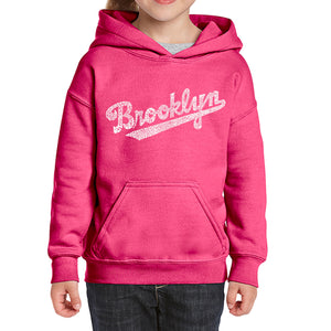 Brooklyn Neighborhoods  - Girl's Word Art Hooded Sweatshirt
